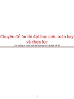 Chuyên đề ôn thi đại học môn toán hay và chọn lọc