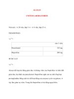 Lý thuyết y khoa: Tên thuốc ALAXAN UNITED LABORATORIES pot