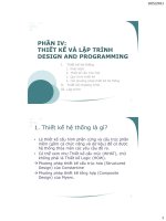 PHẦN IV: THIẾT KẾ VÀ LẬP TRÌNH DESIGN AND PROGRAMMING pps