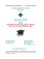 chế định người làm chứng trong bộ luật tố tụng hình sự việt nam