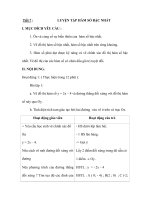 Tiết 7 : LUYỆN TẬP HÀM SỐ BẬC NHẤT pptx