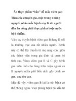 Ăn thực phẩm “bẩn” dễ mắc viêm gan pps