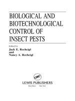 BIOLOGICAL AND BIOTECHNOLOGICAL CONTROL OF INSECT PESTS - CHAPTER 1 pdf