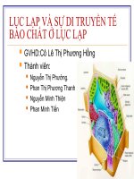LỤC LẠP VÀ SỰ DI TRUYỀN TẾ BÀO CHẤT Ở LỤC LẠP docx