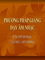 PHƯƠNG PHÁP GIẢNG DẠY ÂM NHẠC ppsx
