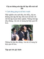 Chị em không nên tập thể dục đến toát mồ hôi pot