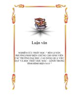 NGHIÊN CỨU TRIẾT HỌC: 