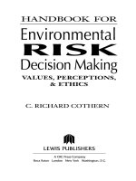 HANDBOOK FOR Envi ronmental RESK Decision Making - SECTION 1 ppsx
