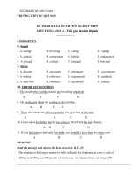 ĐỀ THAM KHẢO ÔN THI TỐT NGHIỆP THPT MÔN TIẾNG ANH 12 THPT QUẾ SƠN ppsx