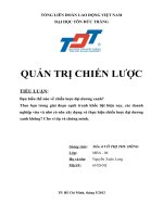 chiến lược đại dương xanh với doanh nghiệp vừa và nhỏ tại việt nam