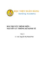 Bài thuyết trình môn: Nguyên lý thống kê docx