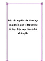 Báo cáo nghiên cứu khoa học 