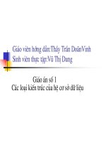 Giáo án 1: Các loại kiến trúc cơ bản hệ cơ sơ dữ liệu pdf
