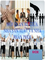 mối quan hệ giữa nhà sản xuất và nhà phân phối