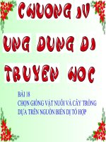 Giáo án điện tử môn sinh học: Sinh học lớp 12-CHỌN GIỐNG VẬT NUÔI VÀ CÂY TRỒNG DỰA TRÊN NGUỒN BIẾN DỊ TỔ HỢP pdf