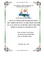 skkn quản lí, chỉ đạo đổi mới phương pháp chủ nhiệm lớp bằng các biện pháp giáo dục kỷ luật tích cực ở trường thpt nam phù cừ, tỉnh hưng yên