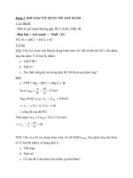 Dạng 1 KIM LOẠI TÁC DỤNG VỚI AXIT MẠNH pdf
