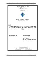 tình hình ùn tắc giao thông đường bộ ở các đô thị ở Việt Nam -  thực trạng và giải pháp