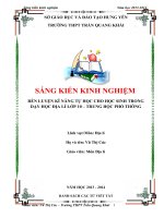 skkn rèn luyện kỹ năng tự học cho học sinh trong dạy học địa lí lớp 10   trung học phổ thông