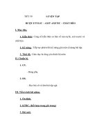 TIẾT 59 LUYỆN TẬP RƯỢU ETYLIC – AXIT AXETIC – CHẤT BÉO pdf