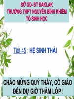 Giáo án điện tử sinh học:Sinh học lớp 12- Hệ sinh thái pptx