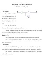 ĐỀ THI THỬ VÀO LỚP 10 – MÔN VẬT LÍ doc