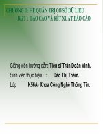 CHƯƠNG II: HỆ QUẢN TRỊ CƠ SỞ DỮ LIỆU pps