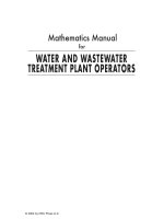 MATHEMATICS MANUAL FOR WATER AND WASTEWATER TREATMENT PLANT OPERATORS - PART 1 potx