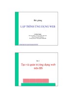 02 Tao và quản trị ứng dụng web iis_Lập trình web ứng dụng ppt