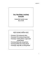 Bài giảng: Thị trường chứng khoán pdf