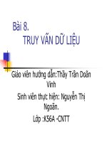 Bài 8. TRUY VẤN DỮ LIỆU c ppsx
