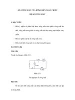 §23. CÔNG SUẤT CỦA DÒNG ĐIỆN XOAY CHIỀU HỆ SỐ CÔNG SUẤT pdf