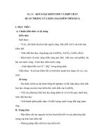 Bài 26: KIM LOẠI KIỀM THỔ VÀ HỢP CHẤT QUAN TRỌNG CỦA KIM LOẠI KIỀM THỔ(Tiết 3) doc