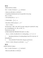 Đề ôn tập tốt nghiệp toán (Phần 7) doc