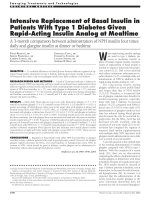 intensive replacement of basal insulin in