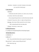 CHƯƠNG 3 - PHI KIM – SƠ LƯỢC VỀ BẢNG TUẦN HOÀN CÁC NGUYÊN TỐ HOÁ HỌC pps