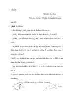 Đề số 6: Môn thi: Hoá Học ppsx