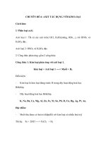 CHUYÊN ĐỀ 6: AXIT TÁC DỤNG VỚI KIM LOẠI pptx