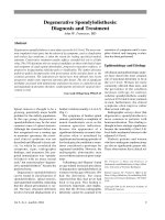 Thoái hóa trượt đốt sống: Chẩn đoán và điều trị pdf