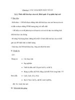Chương 1: CÁC LOẠI HỢP CHẤT VÔ CƠ docx