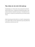 Mẹo chăm sóc da trước khi makeup pptx