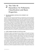 HAZARDOUS AIR POLLUTANT HANDBOOK: Measurements, Properties, and Fate in Ambient Air - Part 2 pps