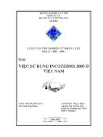 khóa luận tốt nghiệp việc sử dụng incoterms 2000 ở việt nam