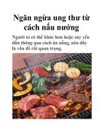 Ngăn ngừa ung thư từ cách nấu nướng pptx