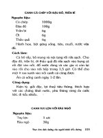 Thực đơn dinh dưỡng cho người bệnh tiểu đường part 6 potx