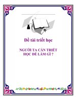 Đề tài triết học 