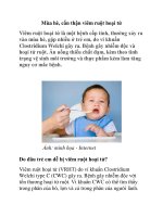 Mùa hè, cẩn thận viêm ruột hoại tử pdf