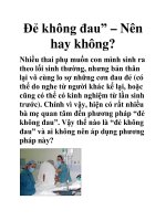 Đẻ không đau” – Nên hay không? docx