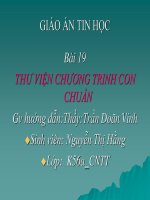 Bài 19 THƯ VIỆN CHƯƠNG TRINH CON CHUẨN ppsx