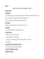 Tiết 21: ĐỊNH LUẬT BẢO TOÀN KHỐI LƯỢNG docx